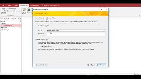 Access Export to Excel