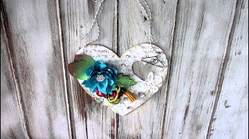 Vintage Beauty Kit Heart Wall Hanging Mixed Media Project from Maya Road