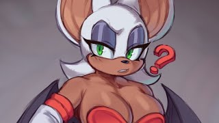 Rouge the bat sits on you