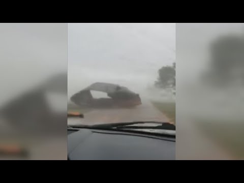 Couple gets stuck in winds in pickup as tornado moves through area