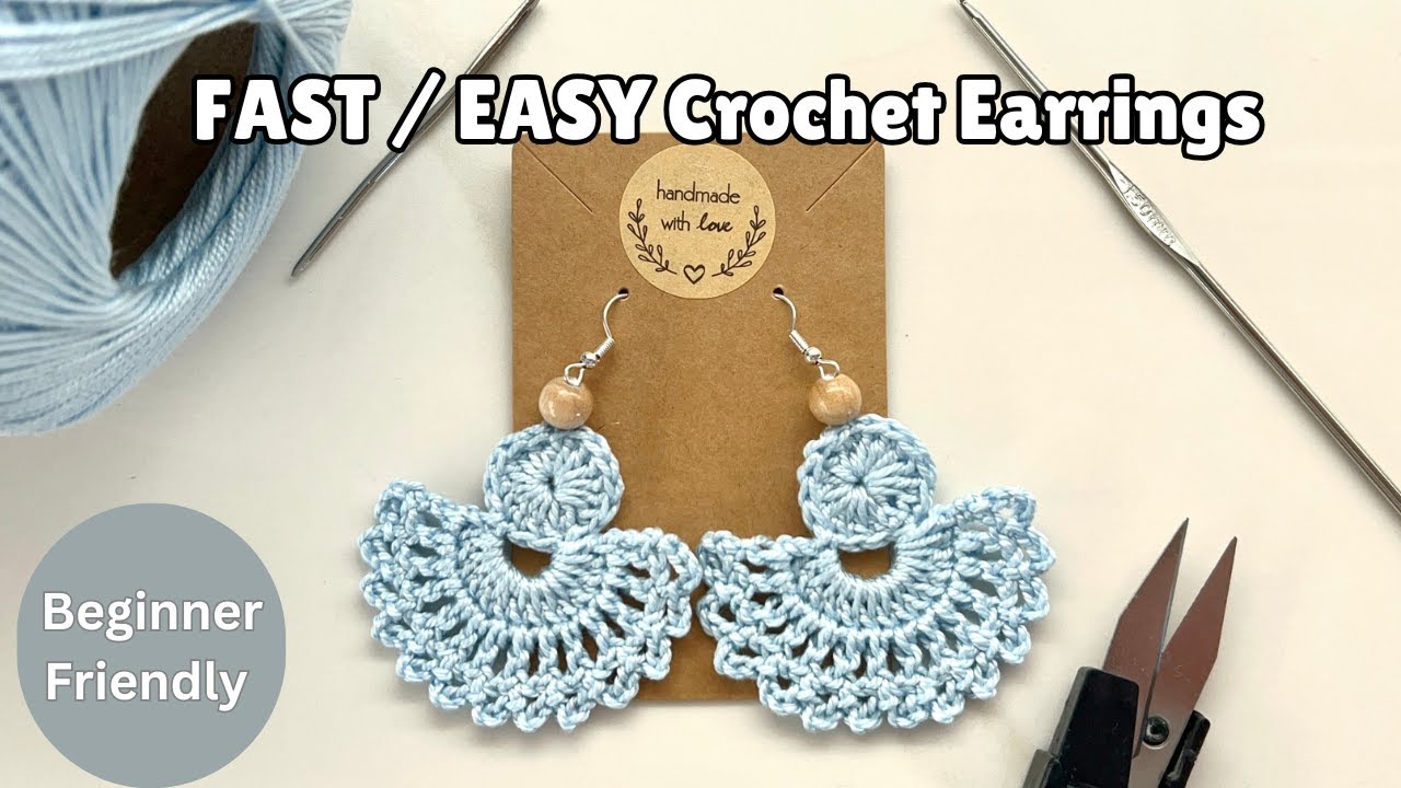 FAST / EASY Crochet Earrings | Beginner Friendly