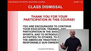 Louisiana Concealed Carry Permit Training Class Series: Video 11