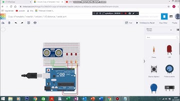 Tinkercad, arduino ve mesafe sensörü ile mesafe ölçümü.