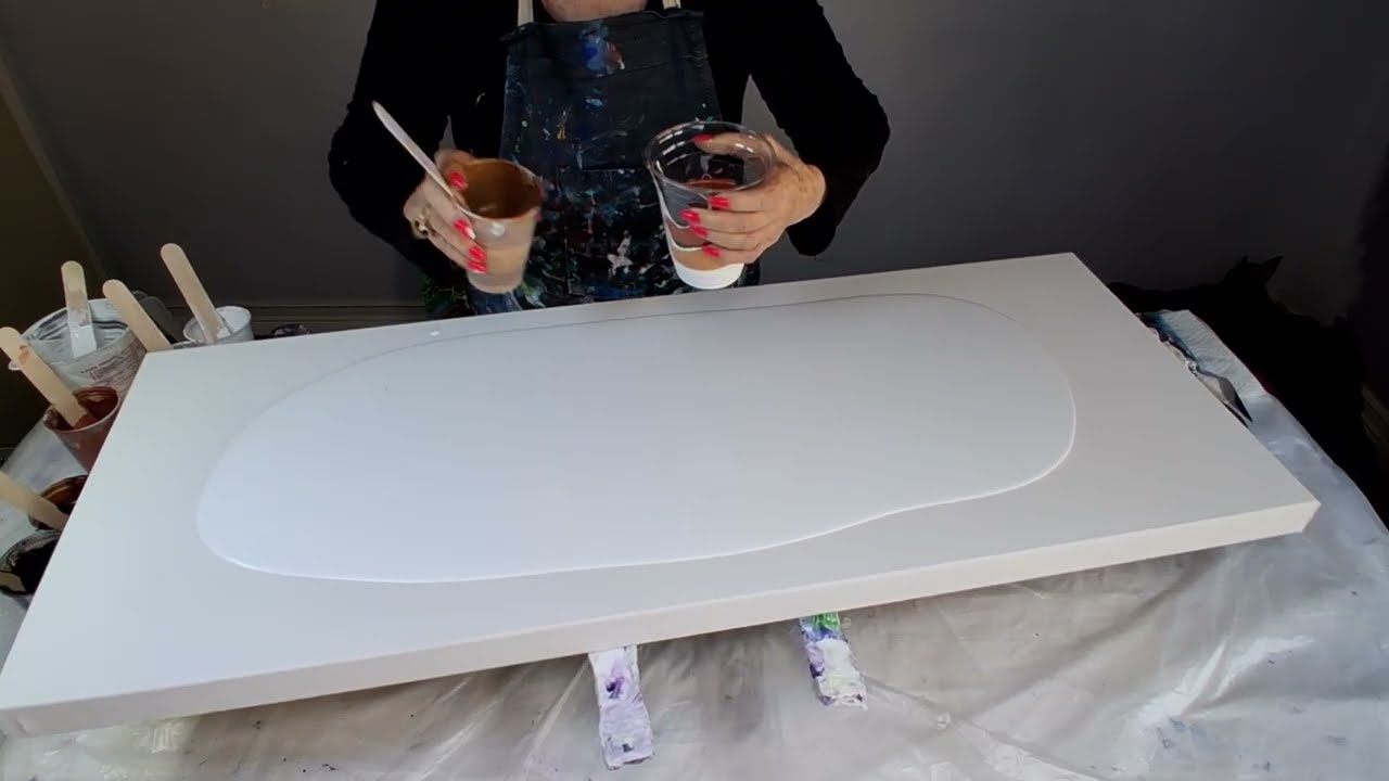 414 Великолепная металлическая лента, заливка акрилом, флюид-арт, абстрактные ленты, флюид-заливка