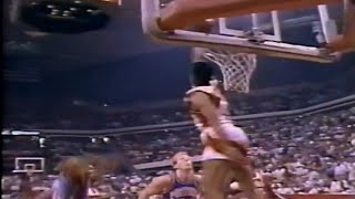 Spud Webb Gets Up for the Goaltend after a Vinnie Johnson Dunk