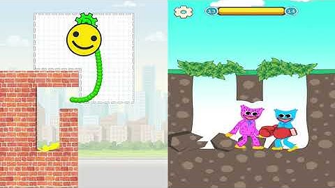 Draw To Smash Logic Puzzle VS Hugy