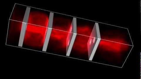 Volumetric rendering of LBM simulated fluid flow