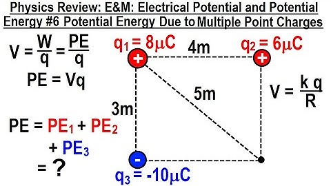 Physics Review: E&M: Electrical Potential and Potential Energy #6 P.E. Due to Multiple Point Charges