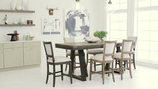 Plank Road Charcoal Kimler Counter Height Dining Room Set from Kincaid Furniture