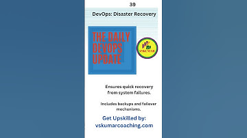 DevOps Practices 39/100:  Ensures quick recovery from system failures.