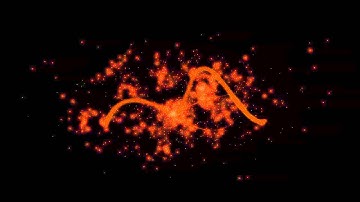 Particle and stroke (Animation)