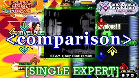 【DDR CS / AC】 STAY (Joey Riot remix) [EXPERT] 譜面比較 Comparison