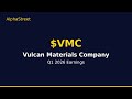 $VMC Q1 2026 — $VMC crushed Q1 with 9% EBITDA growth. CEO targets $20/ton c