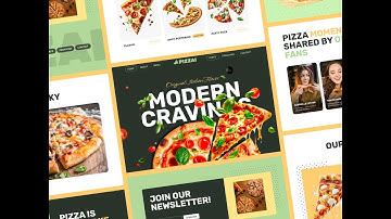 Modern Pizza Restaurant Web Design #animationdesign #automobile #penolab #fooddeliveryui #food