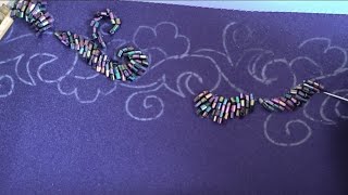 تنبات العقيق باليد أسهل طريقة beads embroidery flower