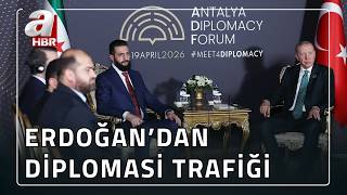 Başkan Erdoğandan Antalyada Diplomasi Trafiği Erdoğan Şerif, Şara Ve Al Sani Ile Görüştü