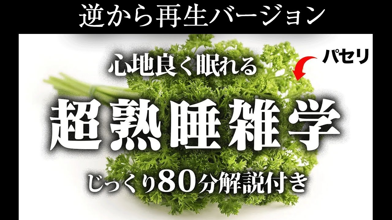 【逆から再生】超熟睡雑学【リラックス】面白いほど熟睡できる雑学をまとめました♪