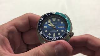 Unboxing  & Review Of My Seiko Turtle SRPB11 "Blue Lagoon"