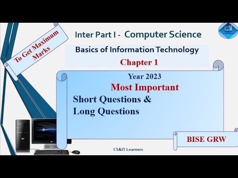 Inter 1 | Ch 1 | Computer Science| Important Short and Long Questions ...