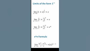 Limits important formulae l Limits l Calculus
