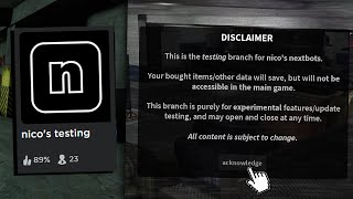 Nico's Nextbots Testing Finally Open .. (New Update Inside?)