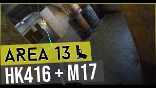 AREA13 | Airsoft CQB Gameplay | HK416 + SigSauer M17 GBB | Airsoft & Paintball
