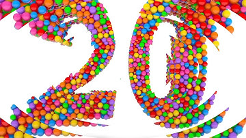 Learn Number 20 on 3d Color Balls | Sparta Circle Dimension Effects (sponsored by preview2effects)