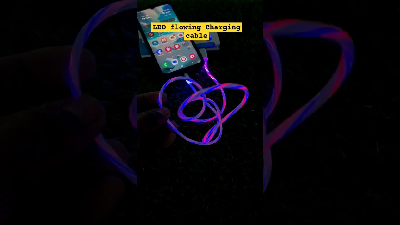 Magnetic LED Flowing Charging Cable with multiple heads 