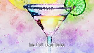 Premium Art Print &quot;Lime Drop Martini&quot; in Watercolors, by Dreamframer Art