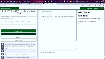 Learn Basic HTML and HTML5 Comment out HTML FreeCodeCamp