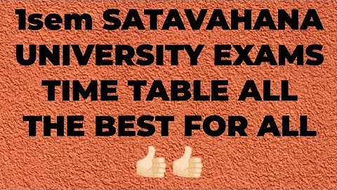 1sem satavahana University exams time table 👍🏻