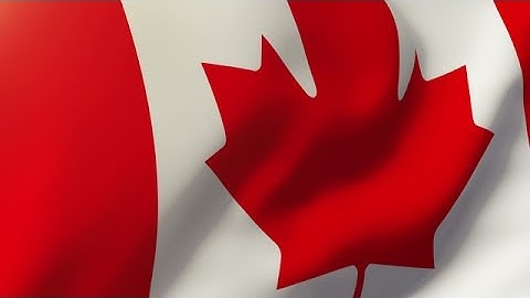 Canada Flag Waving In The Wind. Looping Sun Rises Style. Animation Loop Stock Animation