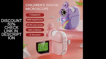Children Microscope Camera 2 Inch HD Screen Portable Microscope with LED Light For Taking Photo/Vide
