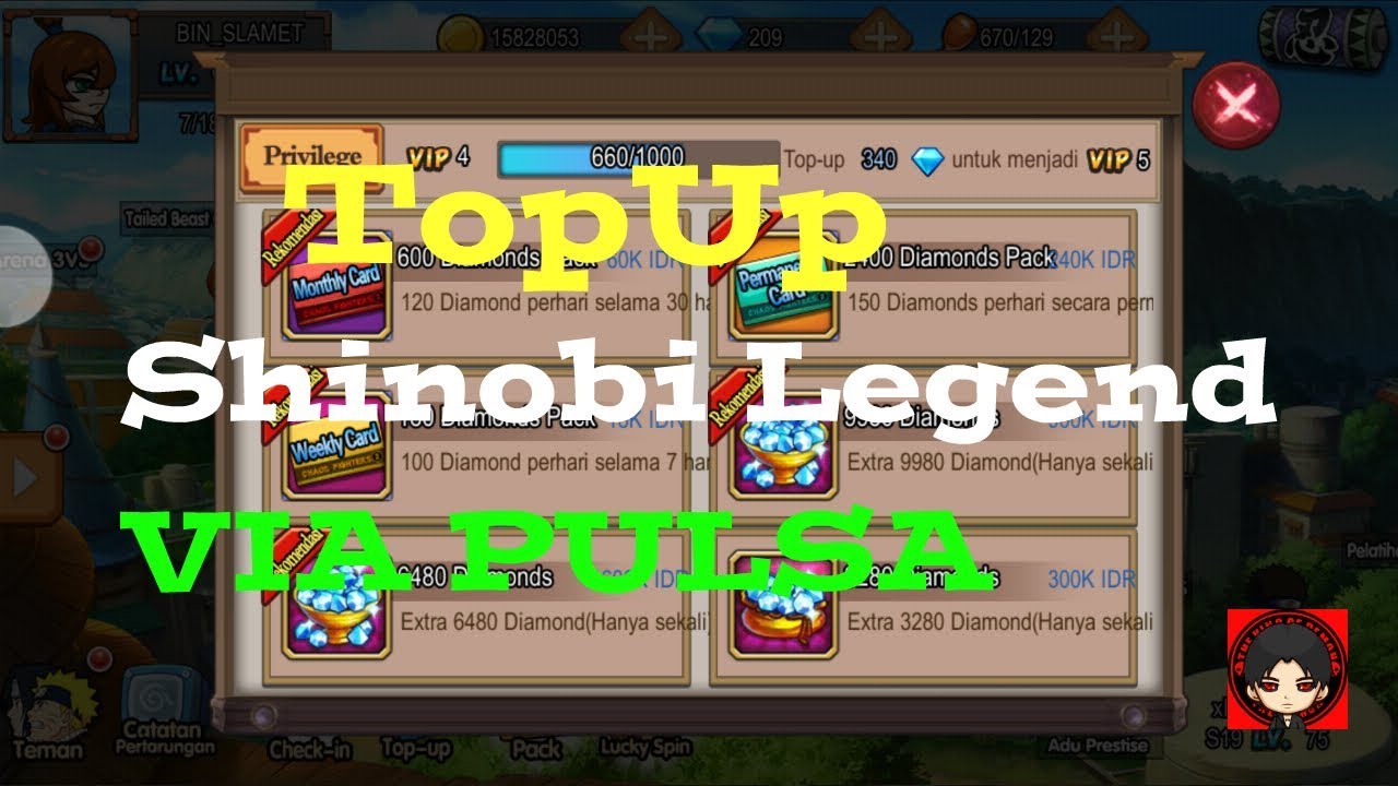 Cara Top Up Shinobi Legend Pakai Pulsa Axis Xl