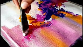 Very Easy and Colorful Abstract Painting / Acrylics / Project 365 days / Day #011 / Demonstration