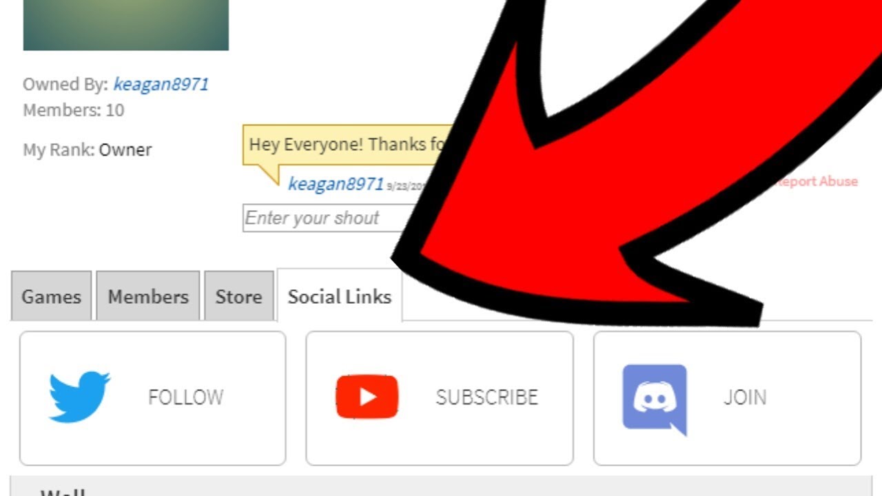 How To Add Social Links To Your Roblox Group Youtube