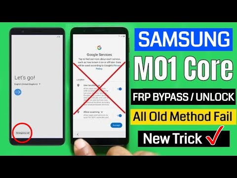 Samsung M01 Core Frp Bypass/Google Account Bypass Android 10 Without Pc New Trick 100% Working