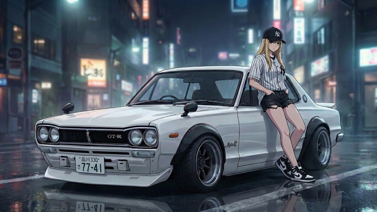 Initial D Anime - Downhill, No Mistakes | Mountain Night Drive | Eurobeat x City Pop AMV | 夜のドライブ