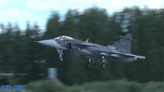 Saab Jas 39e Gripen E First Time In Airshow Arrival And Landing Kauhava Youtube