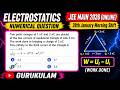 Two point charges of 1 nC and 2 nC are placed at the two corners of equilateral triangle of side 3 c