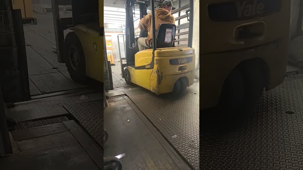 Forklift Falls Through Truck 