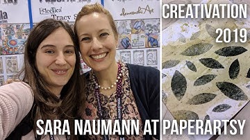 Creativation 2019 - Sara Naumann - Demo Infusions at PaperArtsy booth - brayer and infusions
