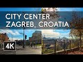 Walking Tour: Zagreb, Croatia - City Center: Upper Town and Lower Town - 4K UHD