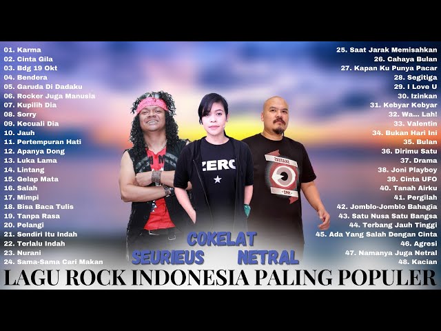 COKELAT, SEURIEUS, NETRAL (FULL ALBUM) TERBAIK - Lagu Band Rock Indonesia Terpopuler Saat Ini class=