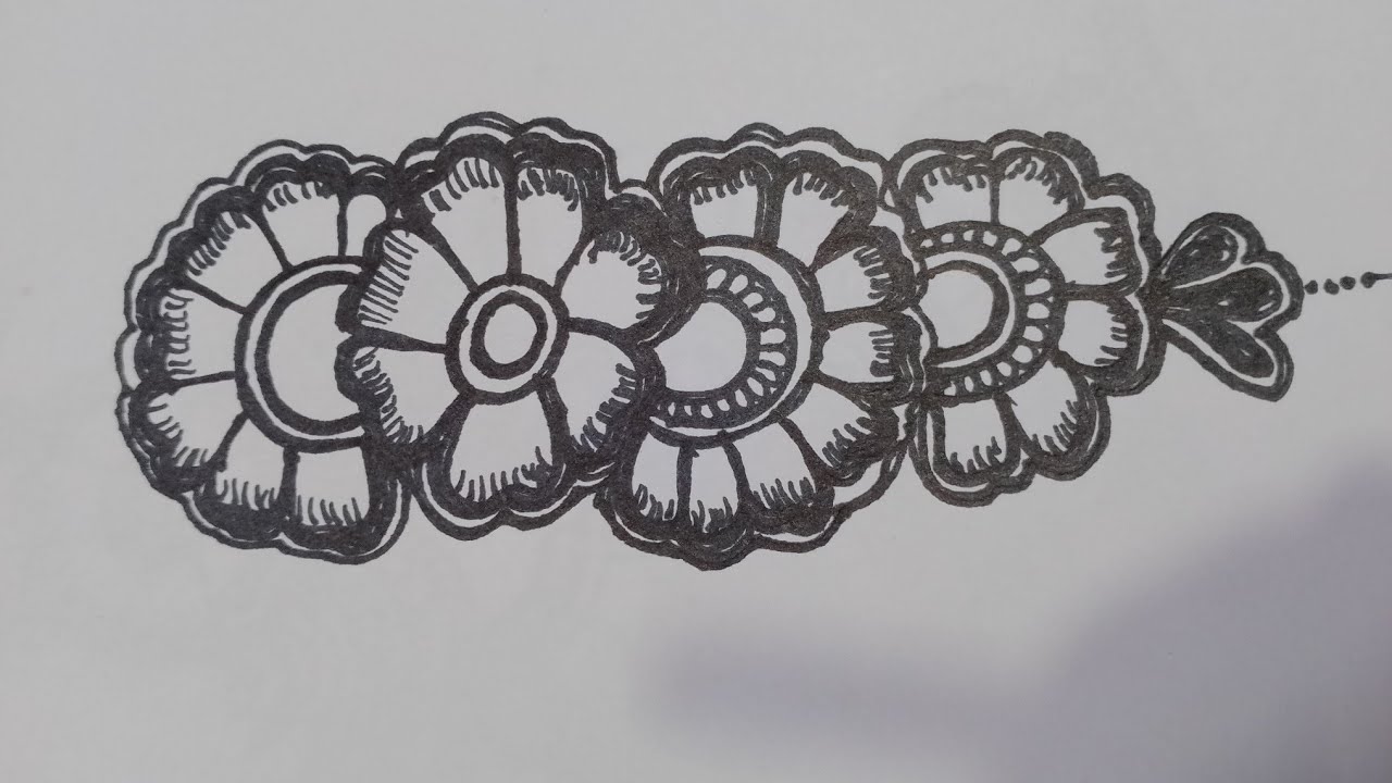 Easy mehndi designs drawing beautiful arebic mehndi design 