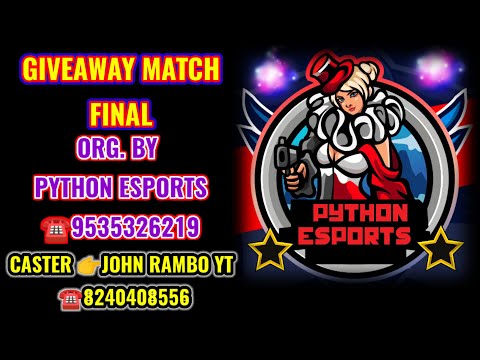 BGMI GIVEAWAY MATCH || FINAL MATCH 🔴 || Org.By👉Python Esports Caster👉John_Rambo_Yt