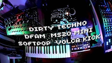 Raw & Dirty Techno - Moog DFAM. Bastl Softpop, Korg MS20 mini, Volca Kick