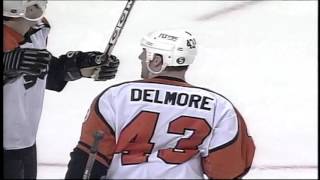 Andy Delmore Hat Trick Against Pittsburgh Penguins