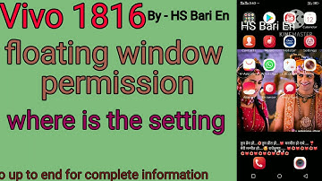 where is floating window permission in Vivo 1816 mobile phone