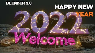 Happy New Year 2022 | BLENDER 3.0 Animation screenshot 4